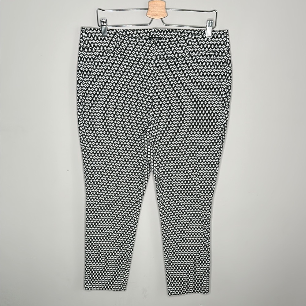 Loft Ann Taylor Marisa Skinny Black and White Ankle Pants